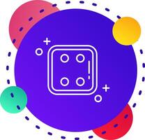 Dice four Abstrat BG Icon vector