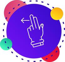 Two Fingers Left Abstrat BG Icon vector