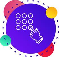 Password Lock Abstrat BG Icon vector