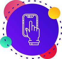 Touch Device Abstrat BG Icon vector