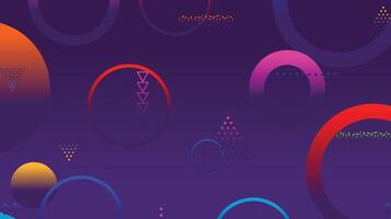 Abstract minimal gradient geometric circle background vector