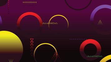 Abstract minimal gradient geometric circle background vector