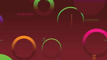 Abstract minimal gradient geometric circle background vector