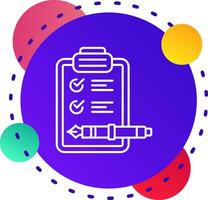 Check list Abstrat BG Icon vector