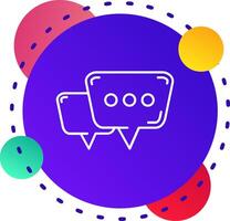 Chat bubbles Abstrat BG Icon vector