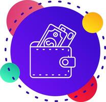 Wallet Abstrat BG Icon vector