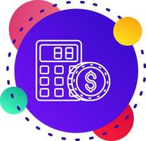 Calculator Abstrat BG Icon vector