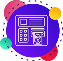 Atm machine Abstrat BG Icon vector