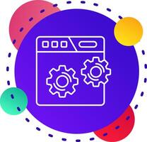 Web setting Abstrat BG Icon vector