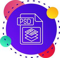Psd file format Abstrat BG Icon vector