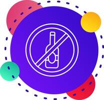 No alcohol abstraer bg icono vector
