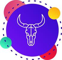 Bull skull Abstrat BG Icon vector