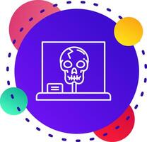 Skull Abstrat BG Icon vector