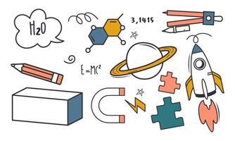 Vintage science education background vector