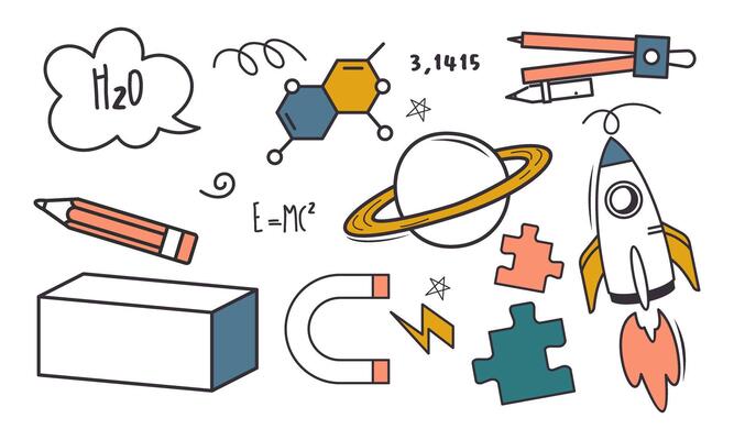 Vintage science education background vector