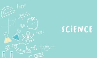 Vintage science education background vector