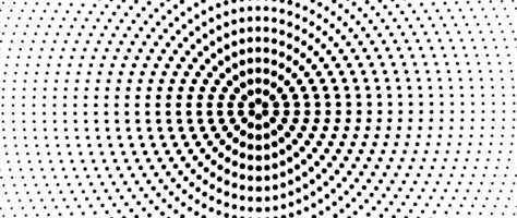 Halftone dot background pattern vector illustration. Monochrome gradient dotted modern texture and fade distressed overlay. Radial design for poster, cover, banner, business card, mock-up, sticker