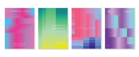 Abstract gradient background cover vector. Modern digital wallpaper with vibrant color, pixel. Futuristic landing page illustration for branding, commercial, advertising, web, poster. vector