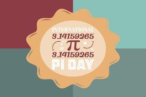 International pi day background design template. vector