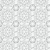 Black and white love shapes seamless pattern. Coloring page for kids. vector