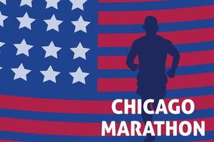 Chicago marathon event background concept. Vector illustration.