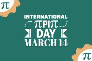 International Pi day. March 14. Mathematical pi day template design for banner, poster, background. vector