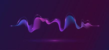 Abstract flowing wavy lines for music wave design. colorful dynamic wave with abstract gradient line waves. element for concept of music, party, technology, modern. vector design.