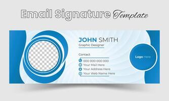 Modern stylish email signature or email footer design vector