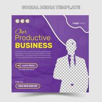Corporate business social media post design template vector