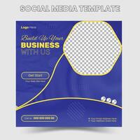 Corporate Business Social media post design template vector