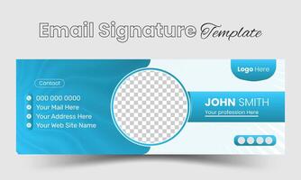 Corporate Modern Email Signature Design template. Email signature template design with orange color. business e signature vector design