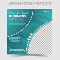 Corporate social media sale post or banner template vector