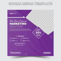 Digital marketing and corporate social media post vector