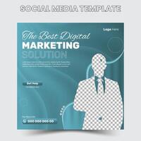 corporate social media post template vector