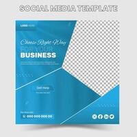 Corporate marketing banner for square social media Instagram post template vector