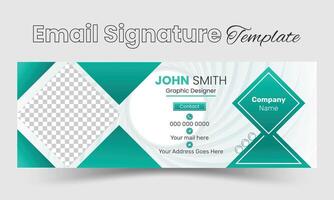 Corporate Modern Email Signature Design template. vector