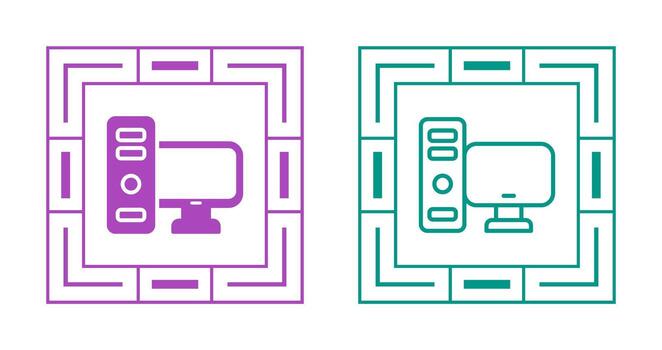 icono de vector de computadora