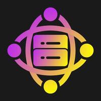 Cluster Server Vector Icon