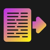 Document Export Vector Icon