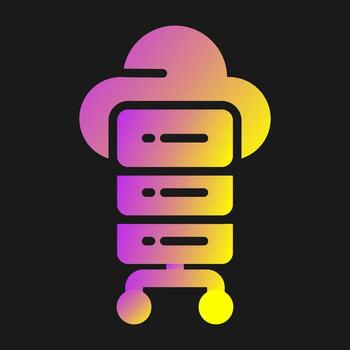icono de vector de computación en la nube