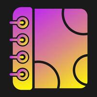 Notebook with Decorative Vector Icon