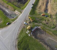 Technique for cleaning canals and drainage systems at the crossroads photo