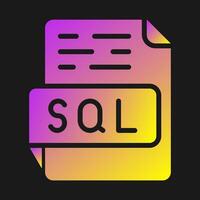 icono de vector de sql