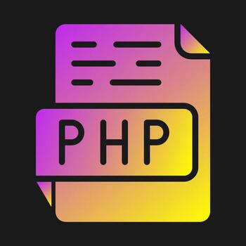 icono de vector de php