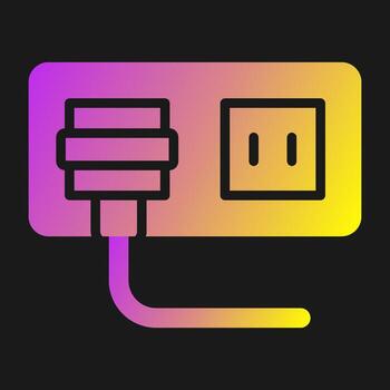 icono de vector de enchufe