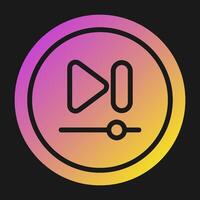 Video Next Track Button Vector Icon