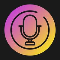 Microphone Circle Vector Icon