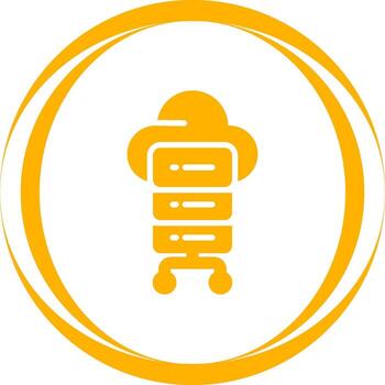 icono de vector de computación en la nube