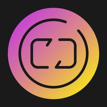 repetir circulo vector icono