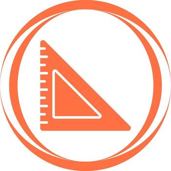 icono de vector de regla triangular